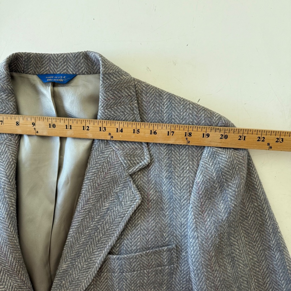 Pendleton Virgin Wool Gray Tweed Herringbone 2 Bu… - image 7